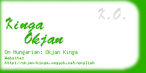 kinga okjan business card